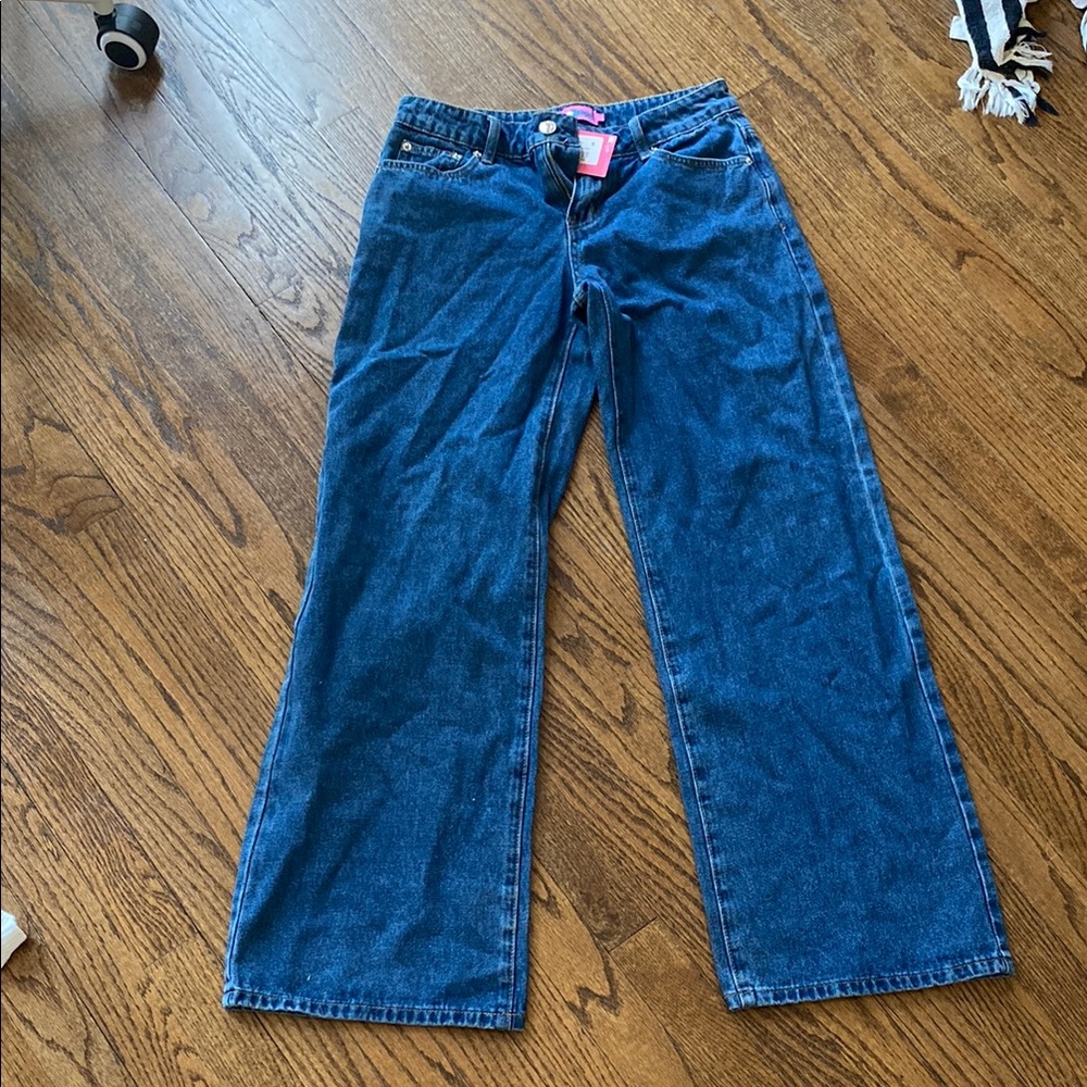 Edikted Blue Washed Denim Jeans